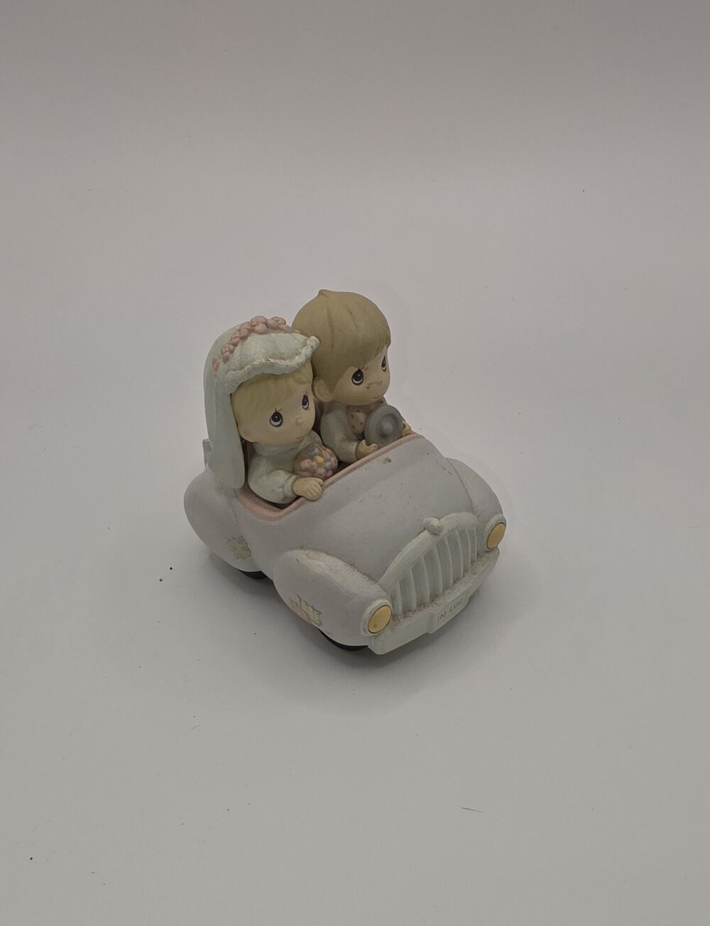 Precious Moments Just Married Wedding Cake Topper Car Plastic Pull Back Toy